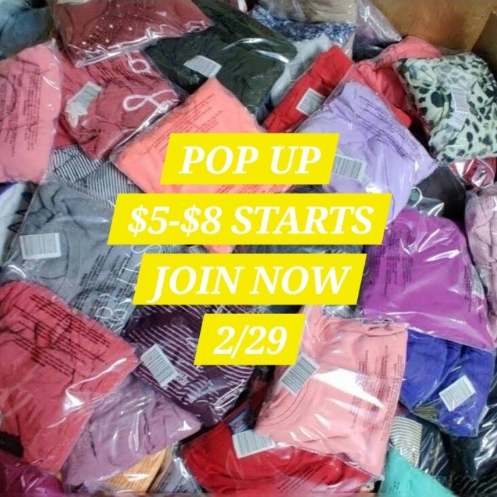 POP UP LOW STARTS! $5-$8 STARTS